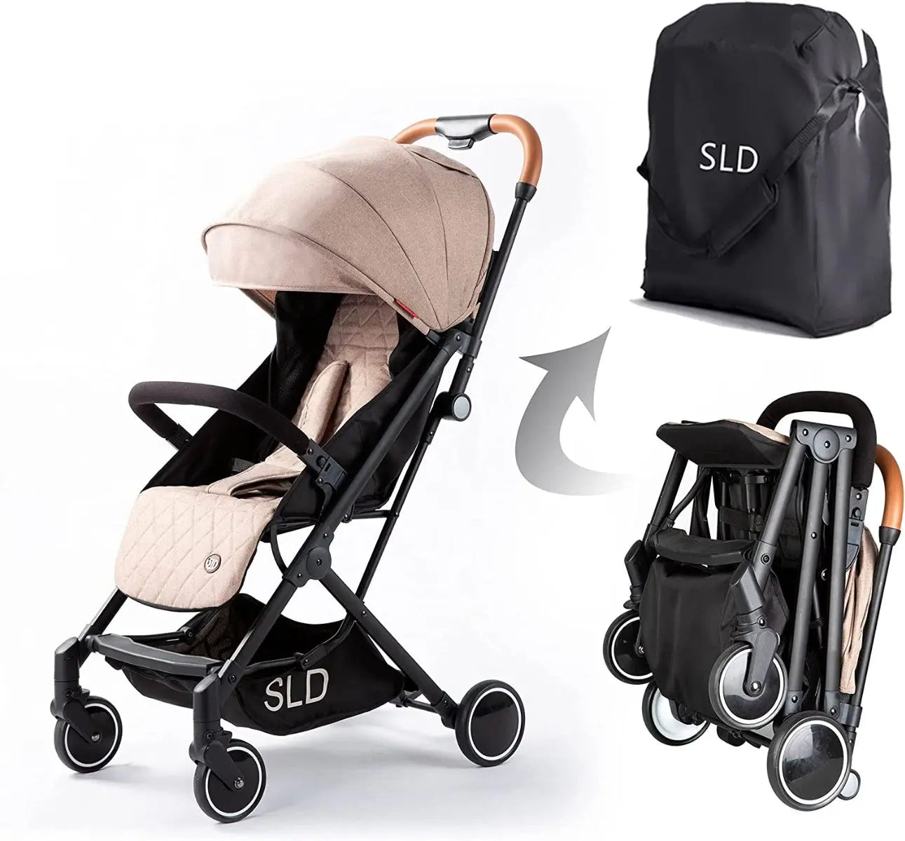 Travel Lite Stroller - Sld By Teknum - Khaki Teknum Yallatoys