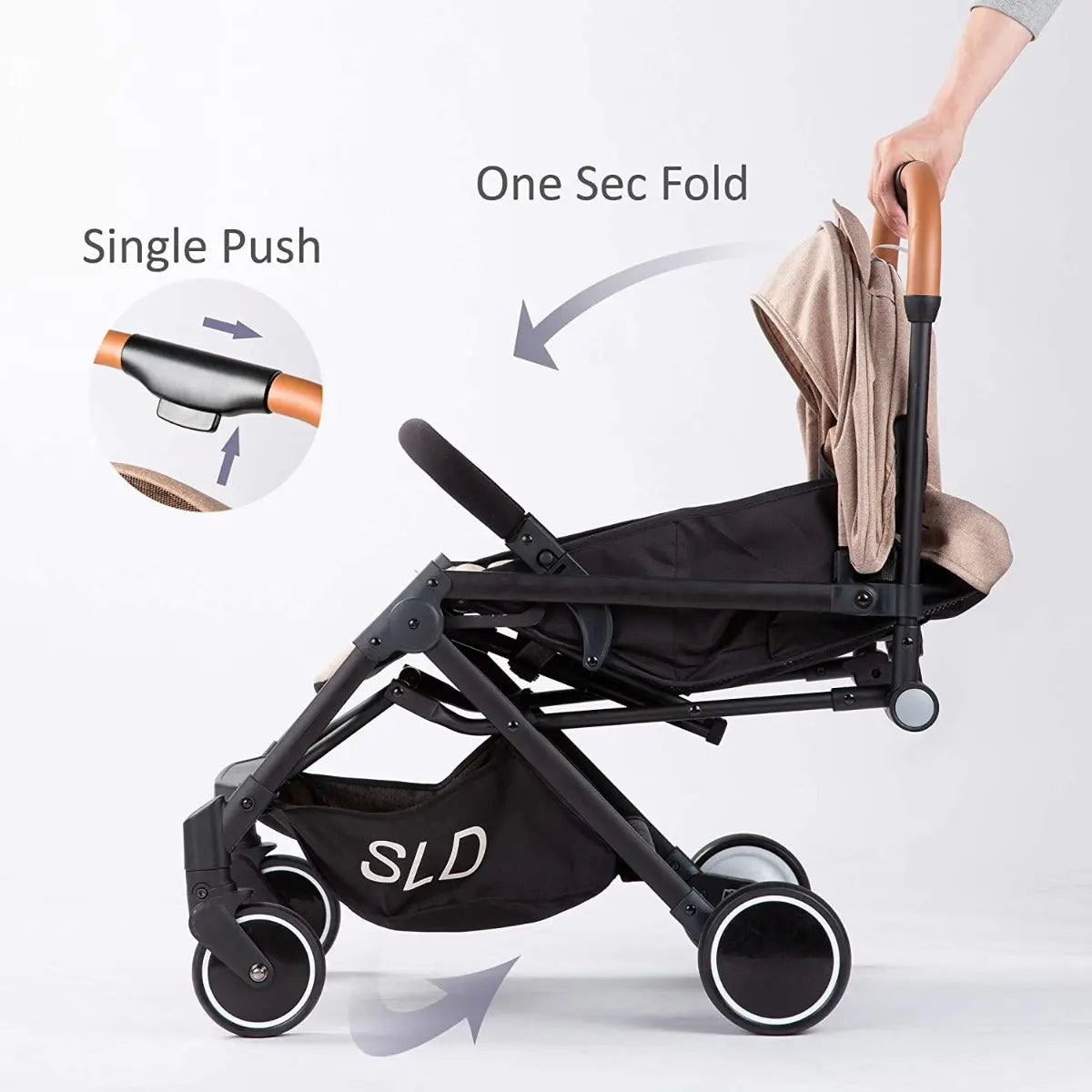 Travel Lite Stroller - Sld By Teknum - Khaki Teknum Yallatoys