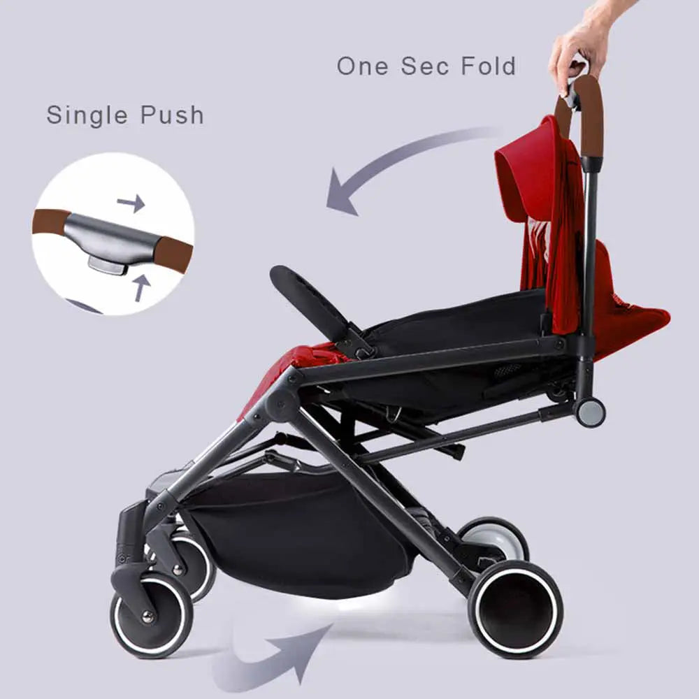 Sld By Teknum- Travel Lite Stroller - Red Teknum Yallatoys