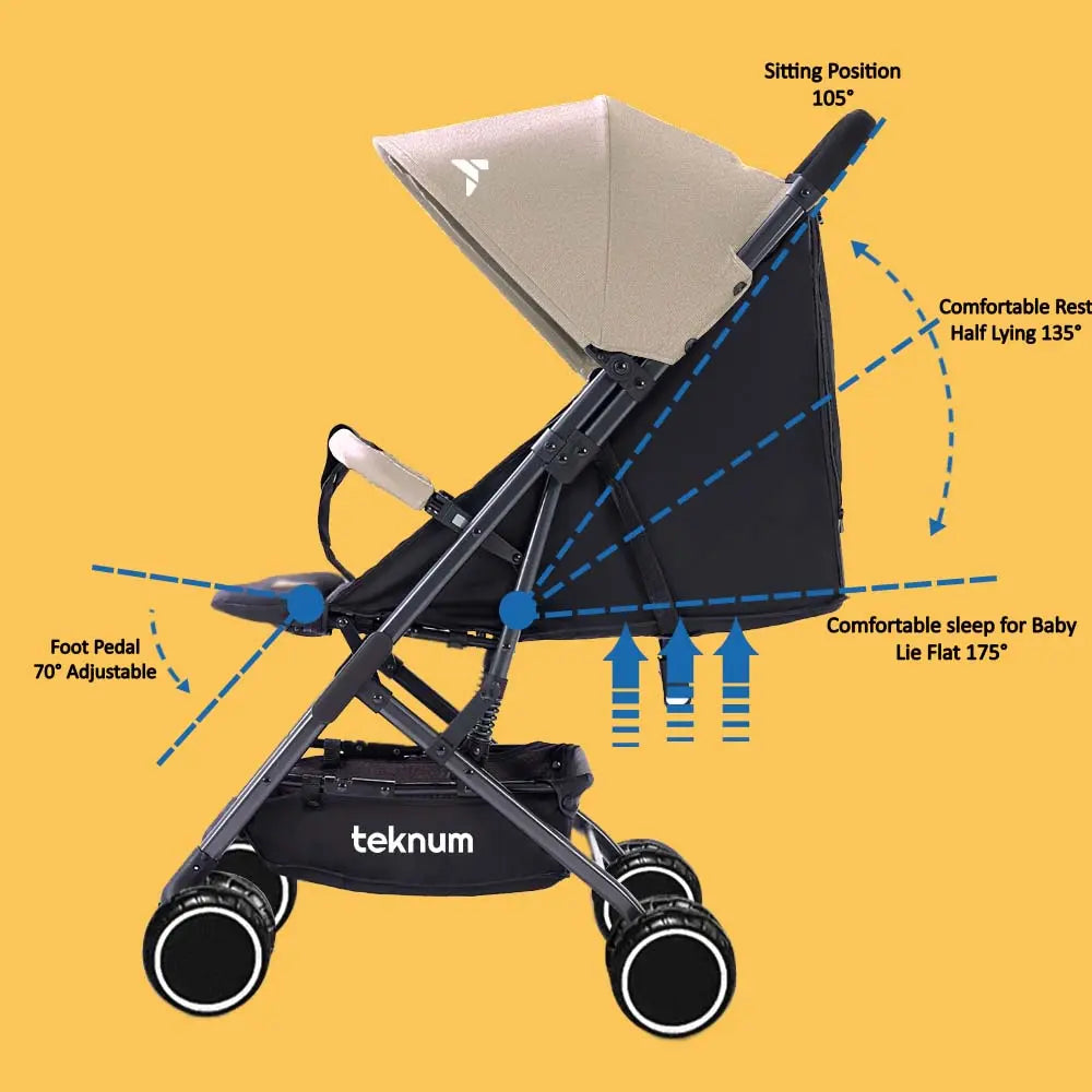 Teknum Yoga Lite Stroller Ivory Teknum Yallatoys