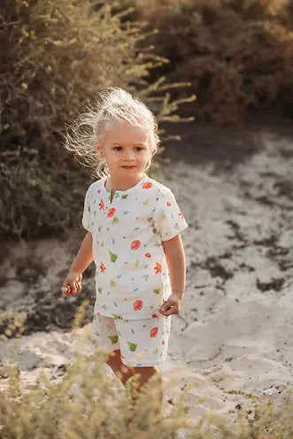 Tickle Tickle Wild Maple Organic Muslin Shorts and Tee Set Tickle Tickle