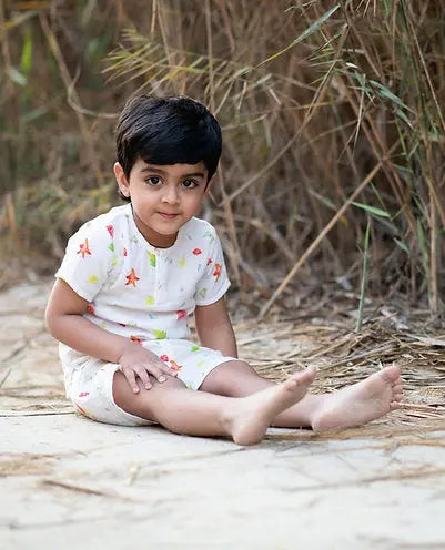 Tickle Tickle Wild Maple Organic Muslin Shorts and Tee Set Tickle Tickle