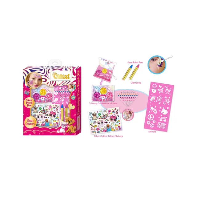 Buy Tokidas Sparkling Tattoo Art And Face Paint Set | Yallatoys.com