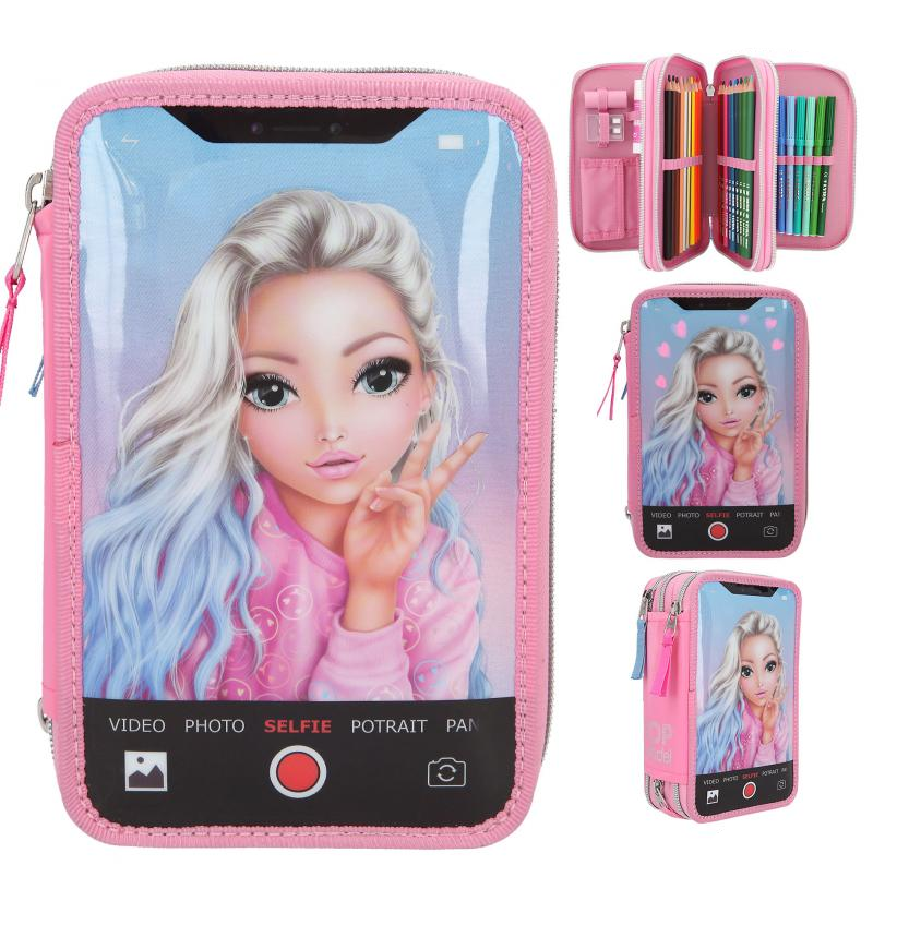 Buy Top Model Triple Pencil Case Selfie Led | Yallatoys.com