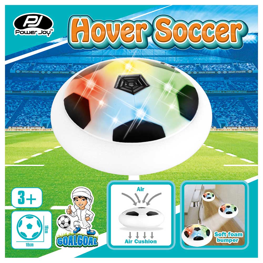 Buy Power Joy Goal Goal Hover Soccer With Lights White | Yallatoys.com