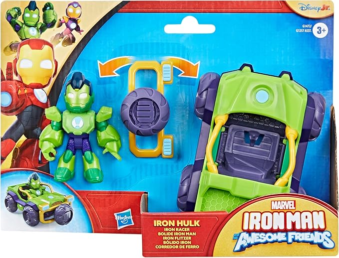 Buy Marvel Iron Man And His Awesome Friends Hulk Action Figure And Toy Vehicle | Yallatoys.com