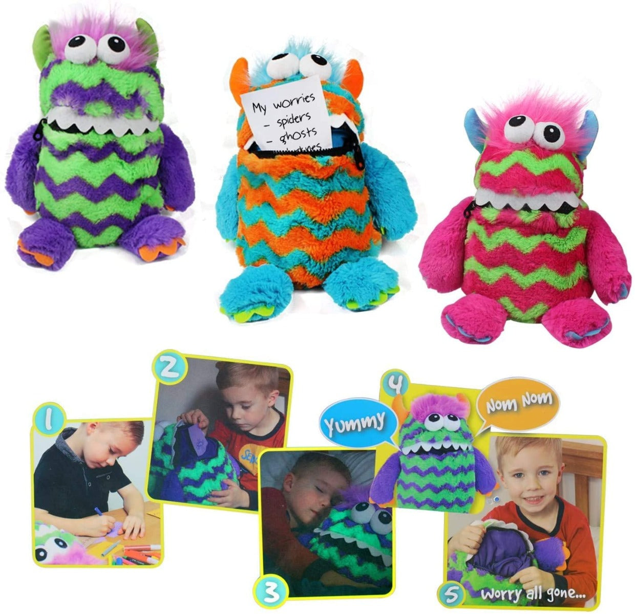 Buy Worry Monster 9Inch Plush Soft Toy (Sold Separately Subject To Availability) | Yallatoys.com