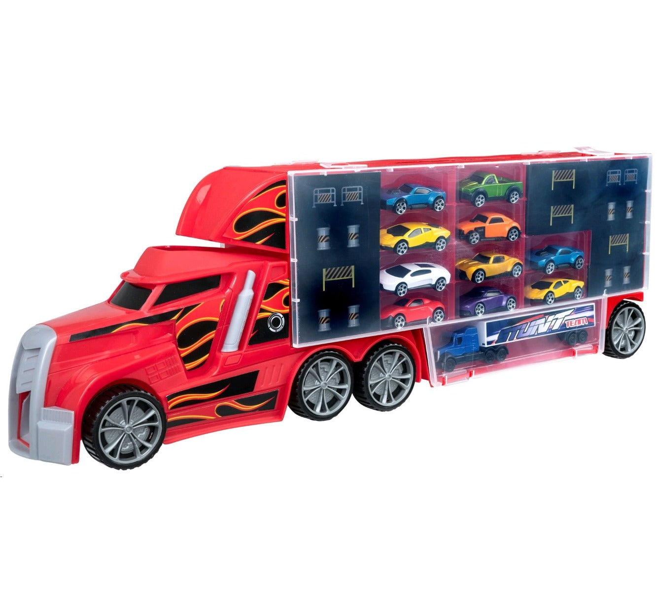 Buy Teamsterz Stunt Transporter With 10 Cars | Yallatoys.com