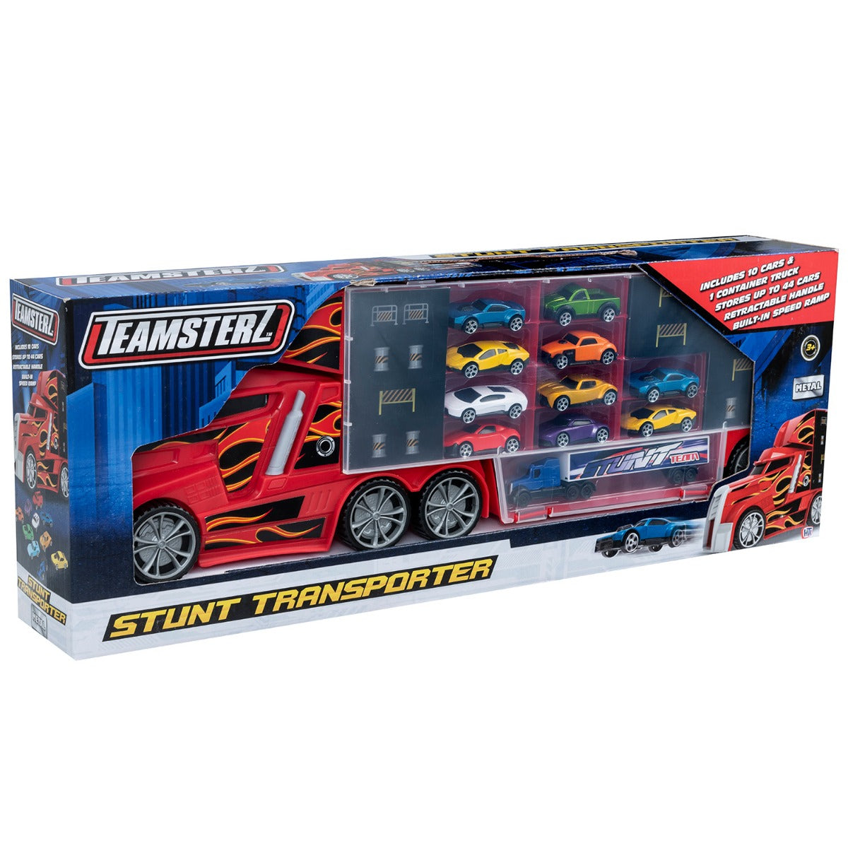 Buy Teamsterz Stunt Transporter With 10 Cars | Yallatoys.com