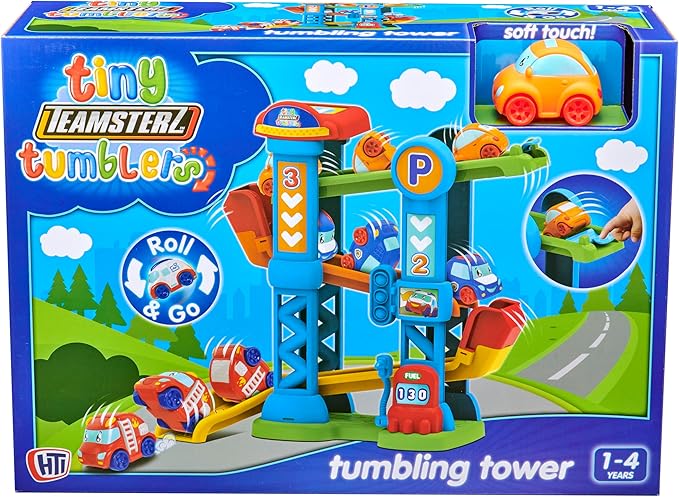 Buy Teamsterz Tiny Toy Tumbling Tower with One Car | Yallatoys.com