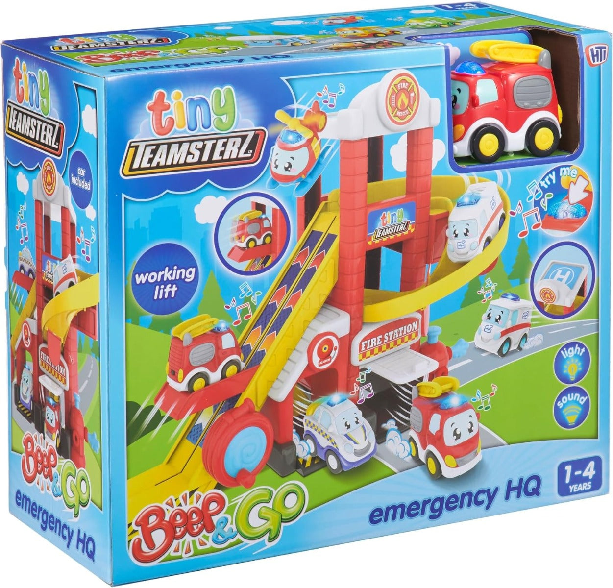 Buy Teamsterz Beep N Go Fire Station HQ Playset | Yallatoys.com