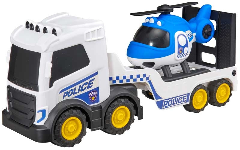 Buy Teamsterz Chunky Trucks Police Mega Transporter With 1 Vehicle (Sold Separately Subjected to Availability) | Yallatoys.com