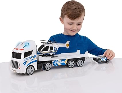 Buy Teamsterz Mighty Machines Police Helicopter Transporter | Yallatoys.com