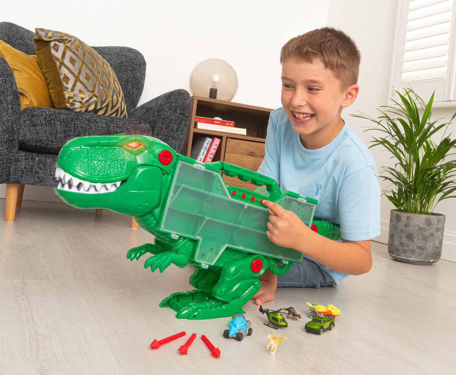 Buy Teamsterz Beast Machines T Rex Transporter With 6 Cars | Yallatoys.com