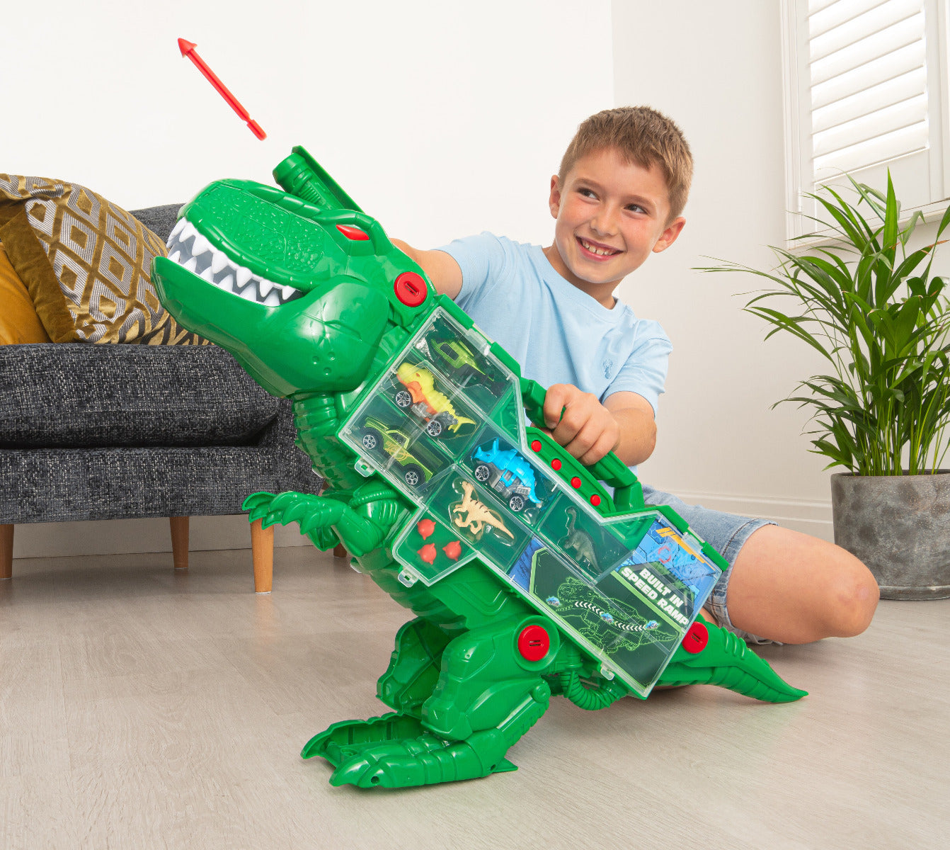 Buy Teamsterz Beast Machines T Rex Transporter With 6 Cars | Yallatoys.com