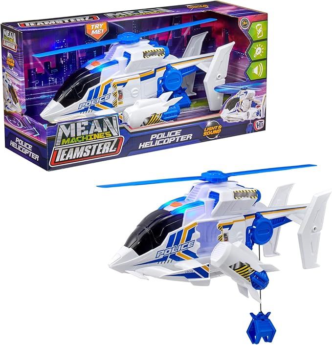 Buy Teamsterz Mean Machines Police Helicopter (Sold Seperately Subject To Availability) | Yallatoys.com