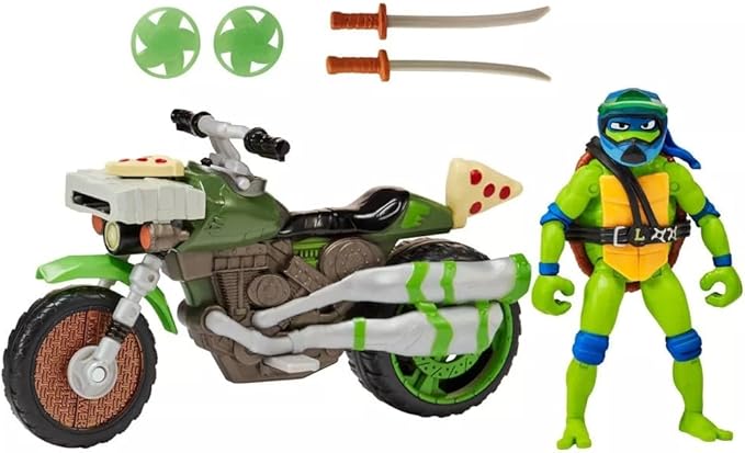 Buy TMNT Ninja Kick Cycle With Leonardo Action Playset | Yallatoys.com