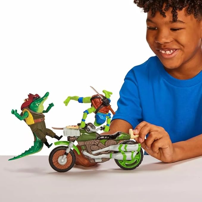 Buy TMNT Ninja Kick Cycle With Leonardo Action Playset | Yallatoys.com