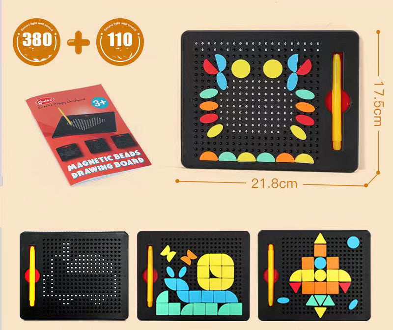 Buy Magnetic Beads Drawing Board with Magnetic Pen and Puzzle | Yallatoys.com