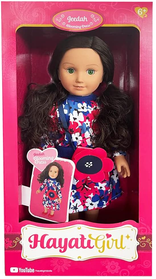 Buy Hayati Girl Fashion Doll Jeedah in Blooming Dress 18inch | Yallatoys.com