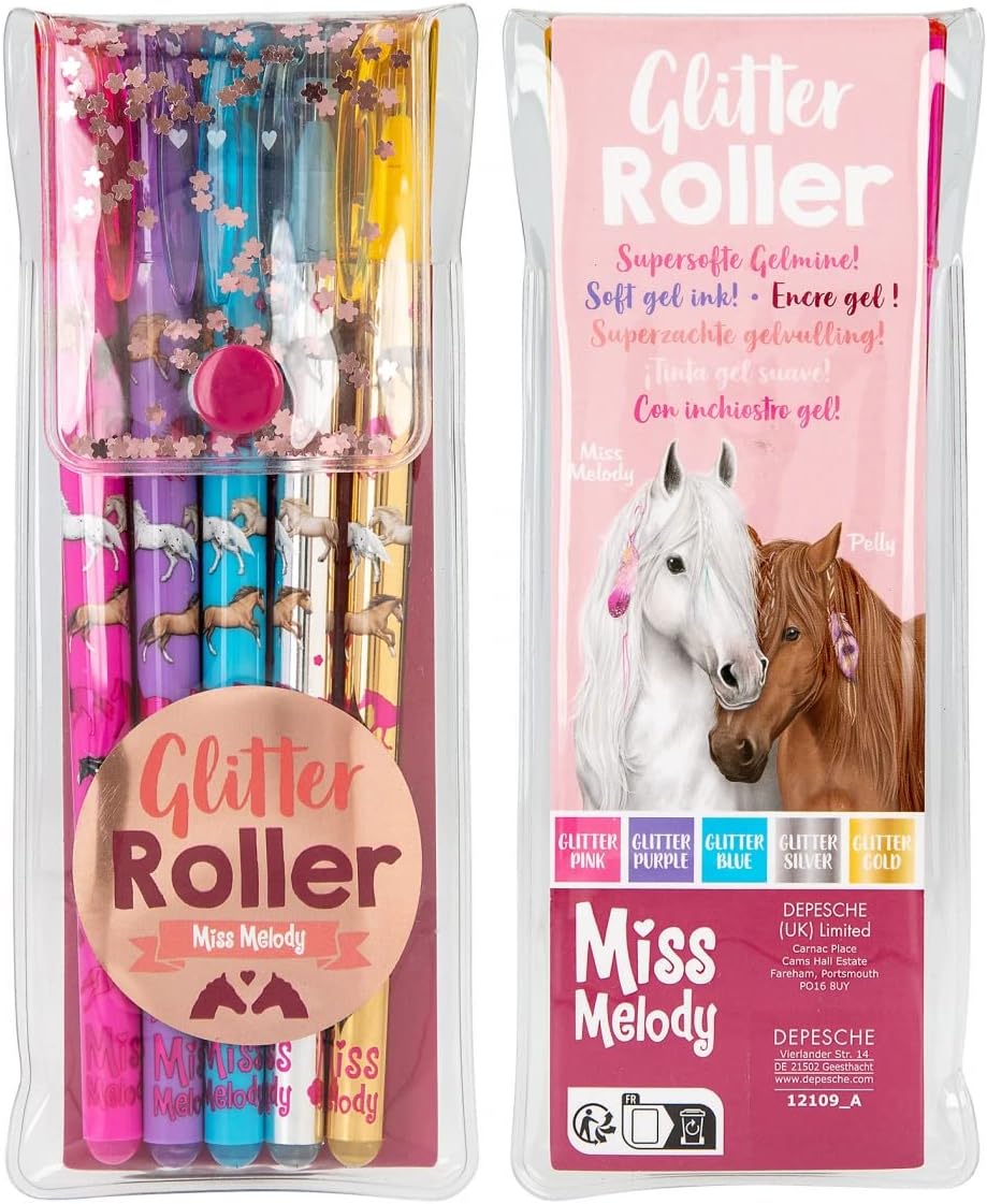 Buy Top Model Miss Melody Glitter Gel 5 Pens | Yallatoys.com