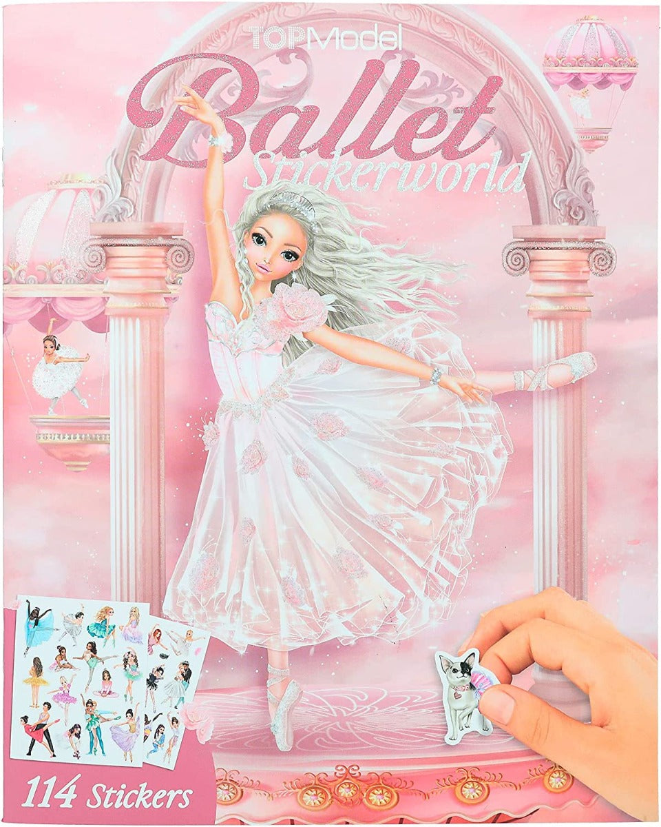 Buy Top Model Ballet Stickerworld Book with 20 Beautiful Background Pages for DIY | Yallatoys.com