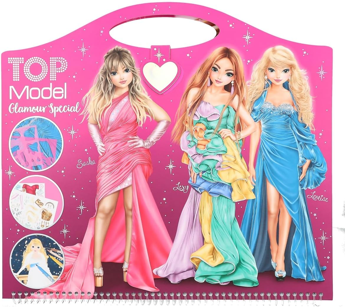Buy Top Model Create Your Glamour Special Colouring Book with 52 Pages for Designing Glamorous Outfits | Yallatoys.com