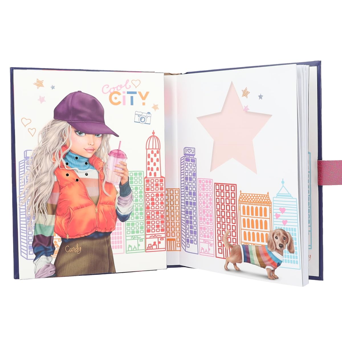 Buy Top Model City Girls Diary with Number Code and Sound Book with 80 Lined and Colourful Illustrated Pages | Yallatoys.com
