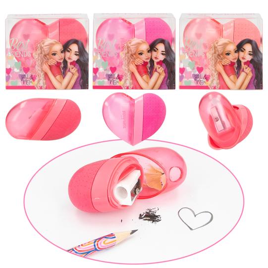 Buy Top Model 2 in 1 Heart Eraser & Sharpener Best Friends | Yallatoys.com