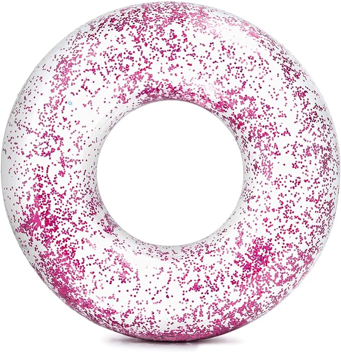 transparent glitter swim tube