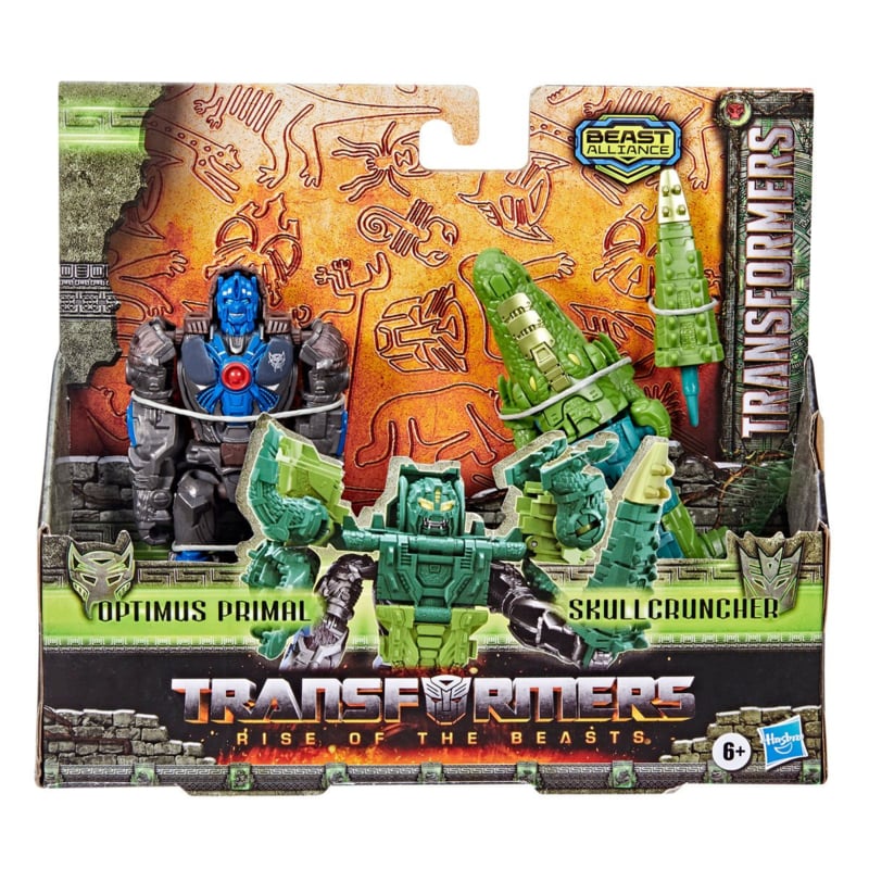 Buy Transformers Rise Of The Beast Alliance Combiners 2 Pack Optimus Primal And Skullcruncher 7inch Action Figure | Yallatoys.com
