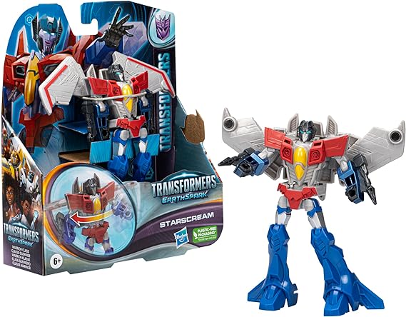 Buy Transformers Toys EarthSpark Warrior Class Starscream Action Figure 5-Inch | Yallatoys.com