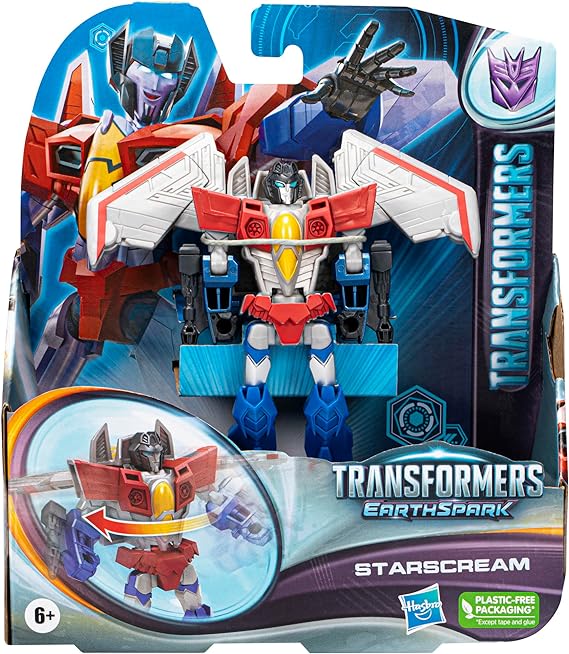 Buy Transformers Toys EarthSpark Warrior Class Starscream Action Figure 5-Inch | Yallatoys.com