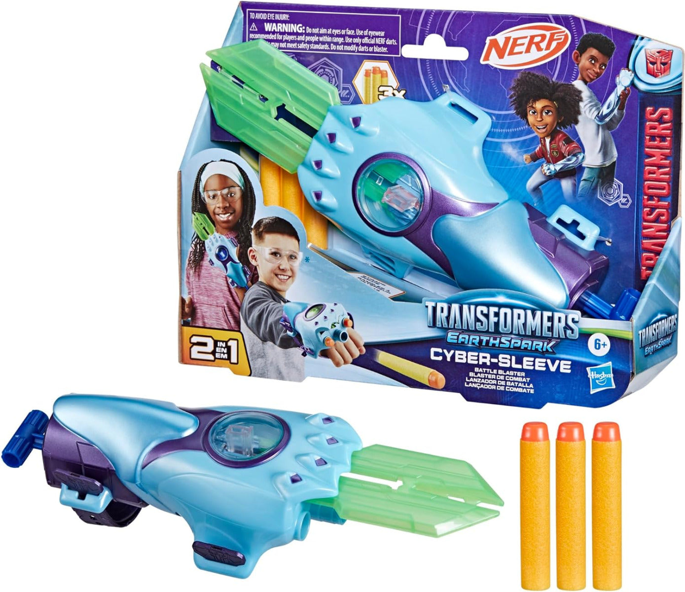 Buy Transformers EarthSpark Cyber Sleeve Battle Blaster with 3 Nerf Darts | Yallatoys.com