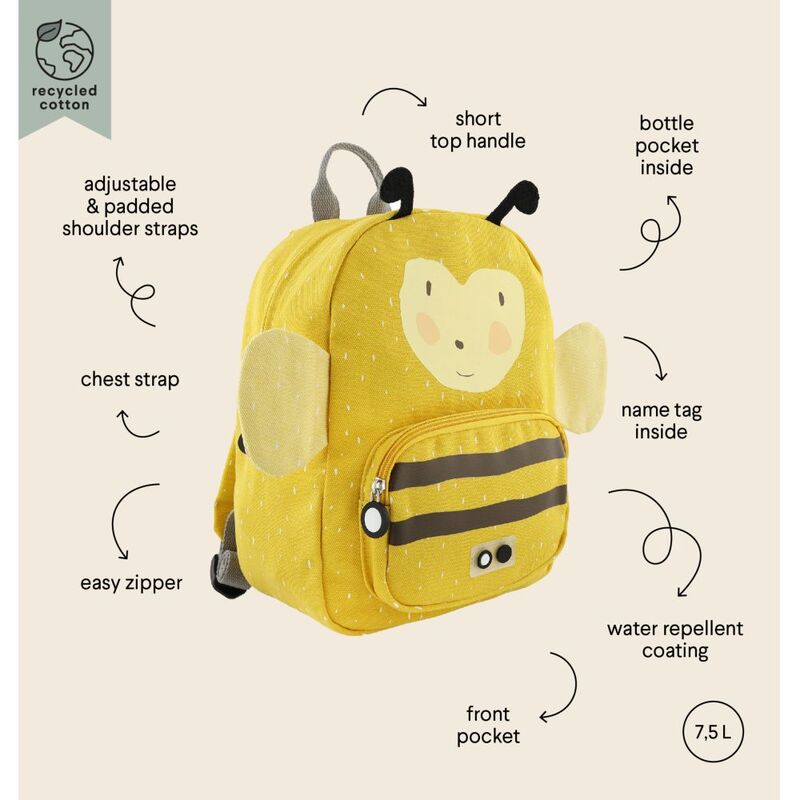 Buy Trixie Kids Backpack Mrs Bumble Bee Yellow | Yallatoys.com