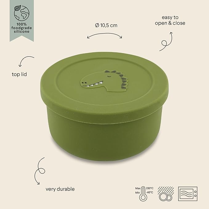 Buy Trixie Silicone Snack Box With Lid Mr Dino | Yallatoys.com