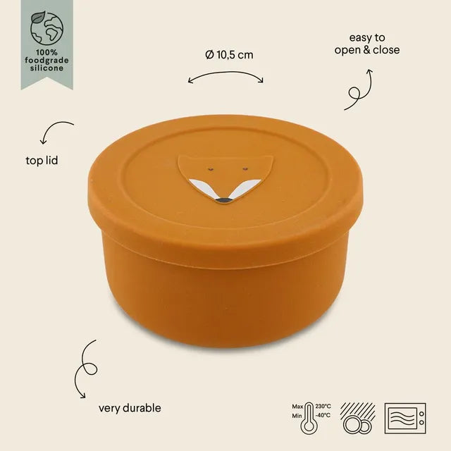 Buy Trixie Silicone Snack Box With Lid Mr Fox | Yallatoys.com