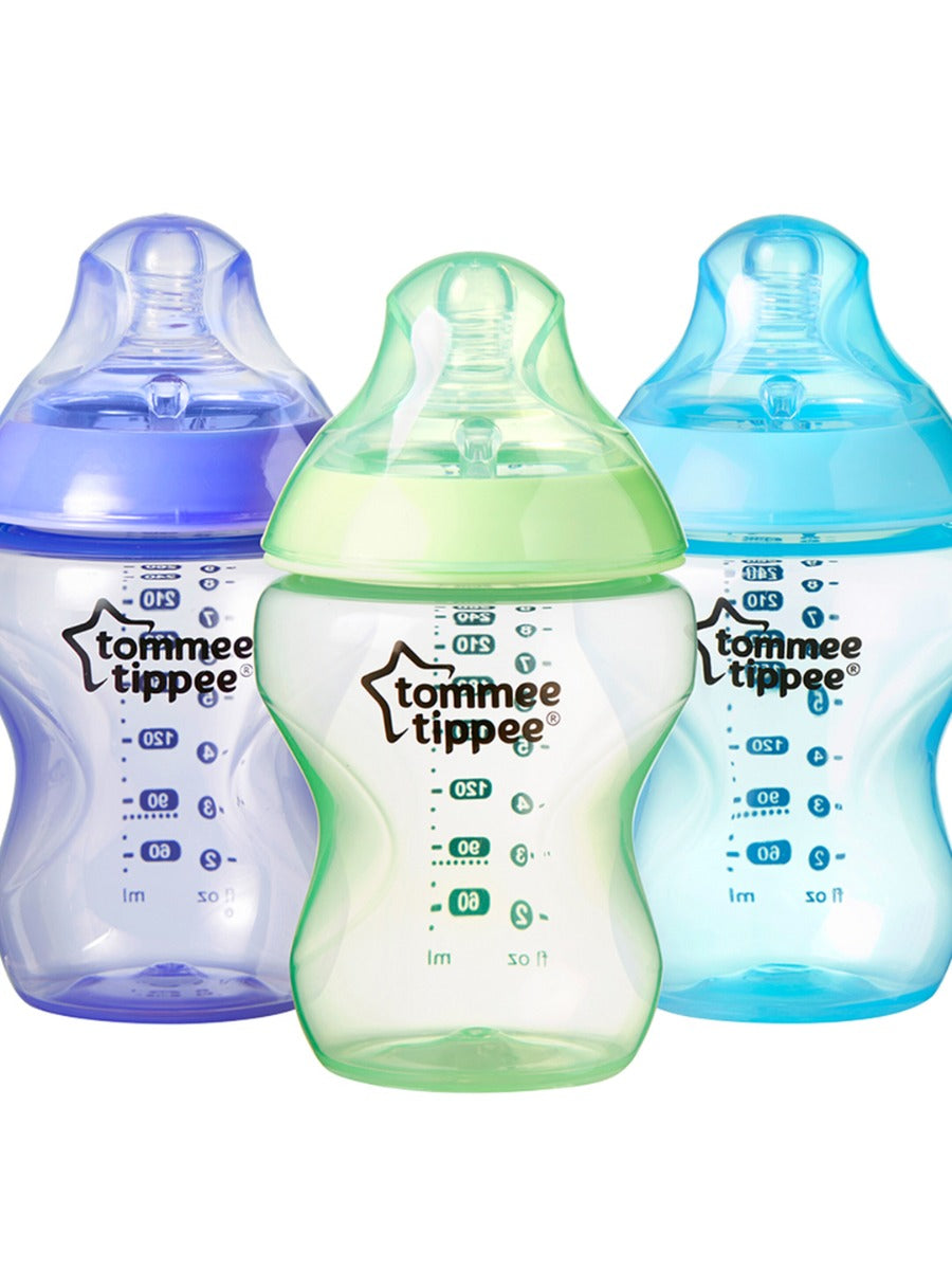 Buy Tommee Tippee Closer to Nature Feeding Bottle 260ml x 3 Boy Plastic | Yallatoys.com