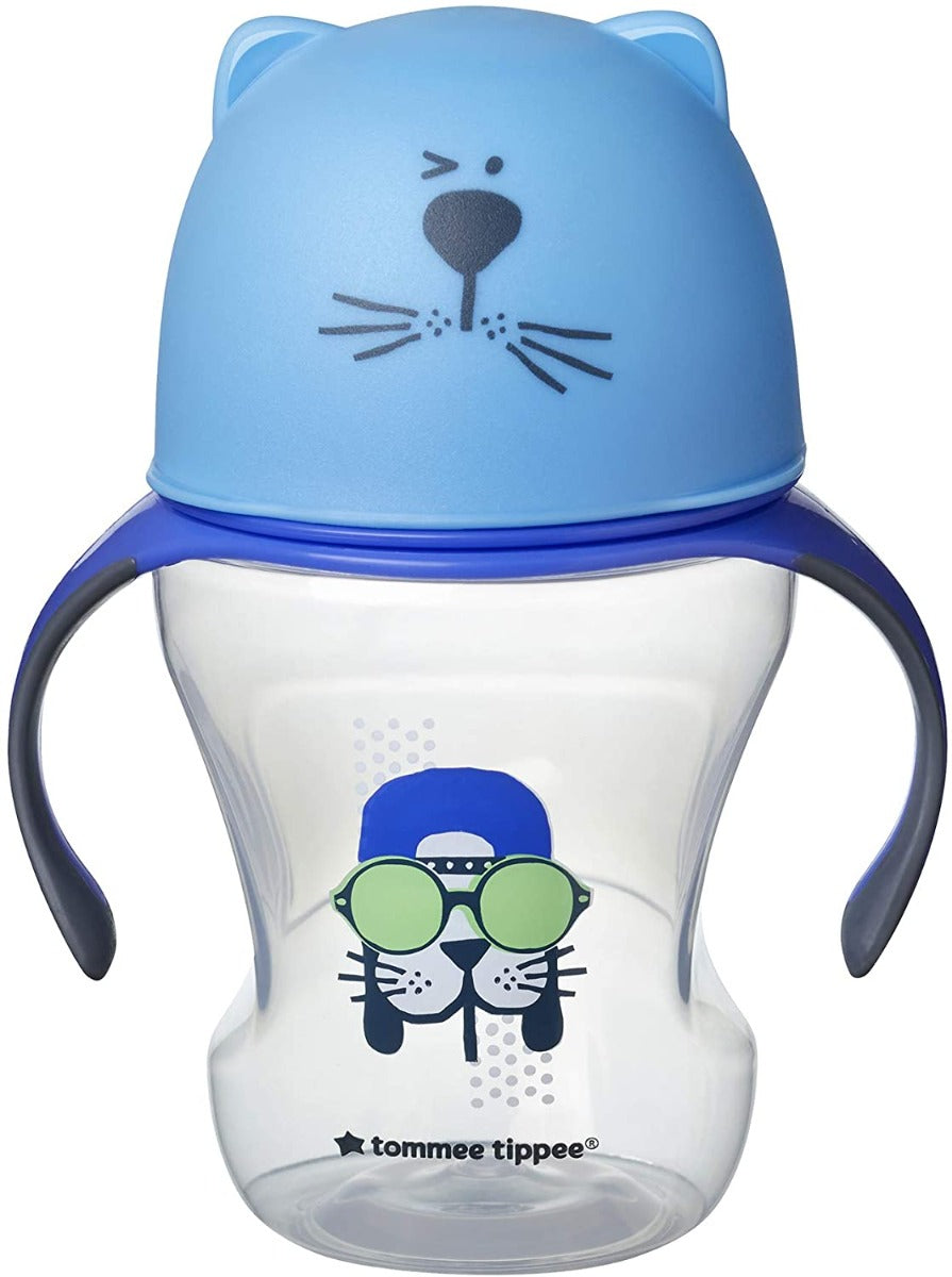 Buy Tommee Tippee Soft Sippee Free Flow Transition Cup Blue 230ml Plastic | Yallatoys.com