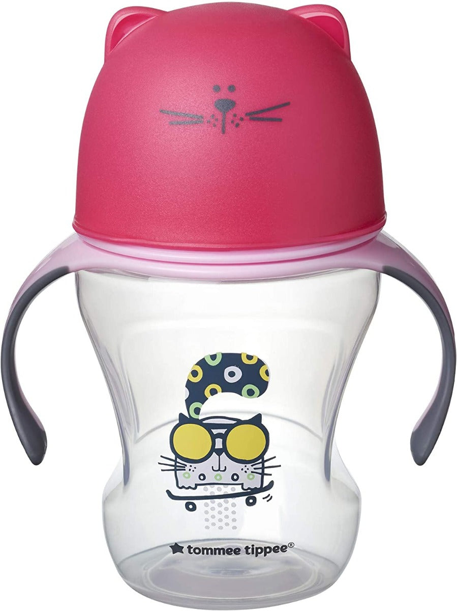 Buy Tommee Tippee Soft Sippee Free Flow Transition Cup Pink 230ml Plastic | Yallatoys.com