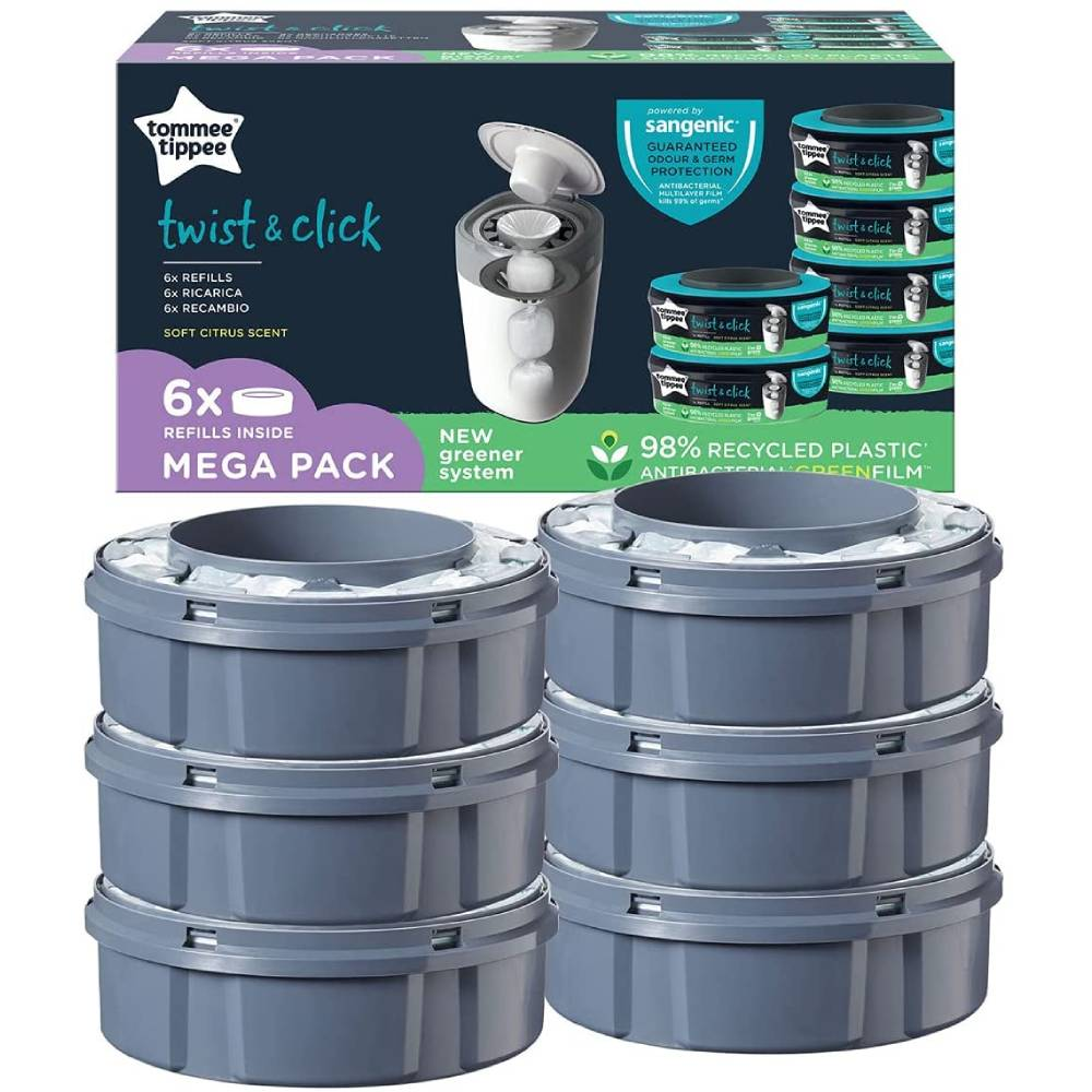 Buy Tommee Tippee Sangenic Universal Cassette Pack of 6 | Yallatoys.com