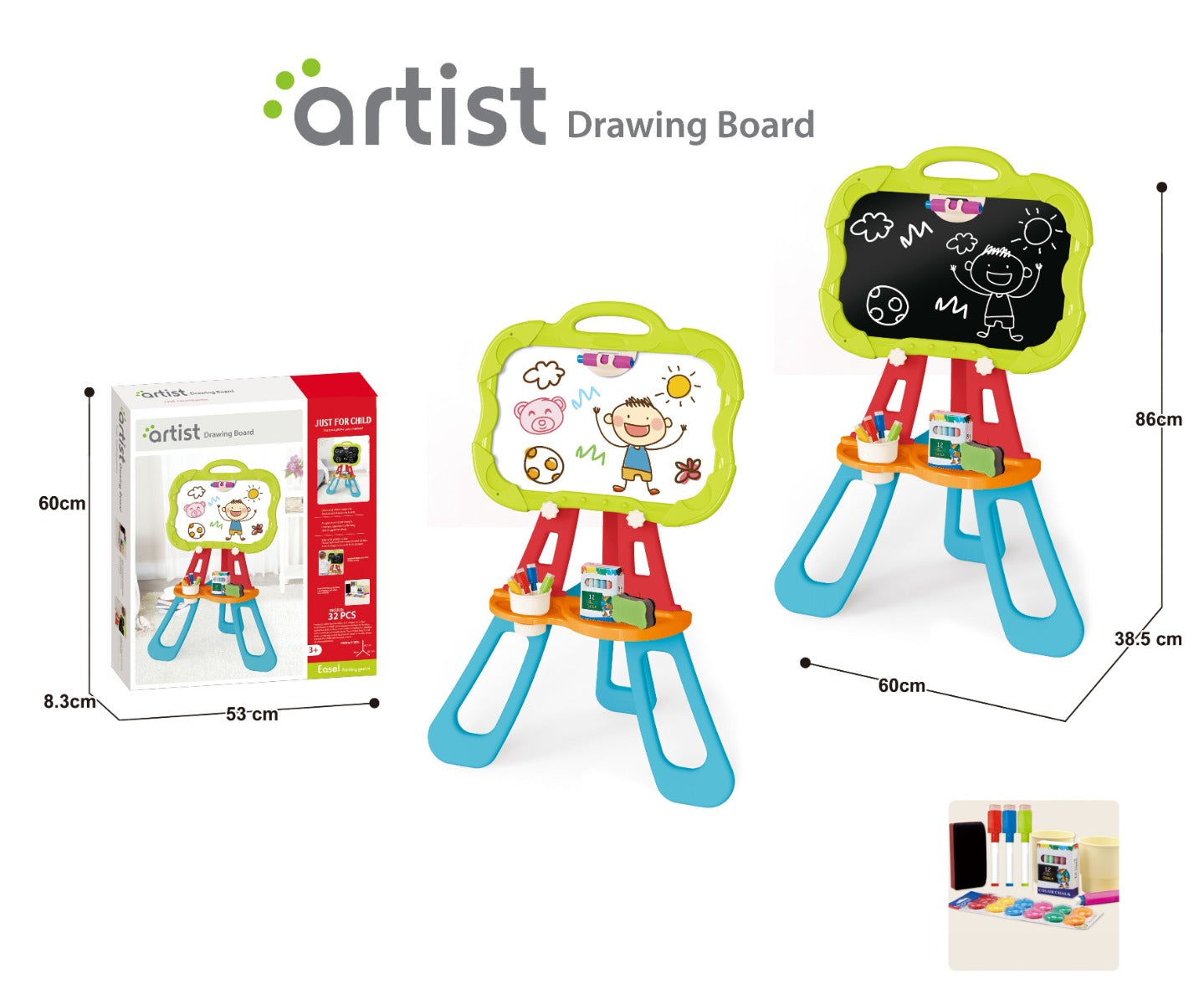 Buy Double Sided Magnetic Artist Drawing Board | Yallatoys.com