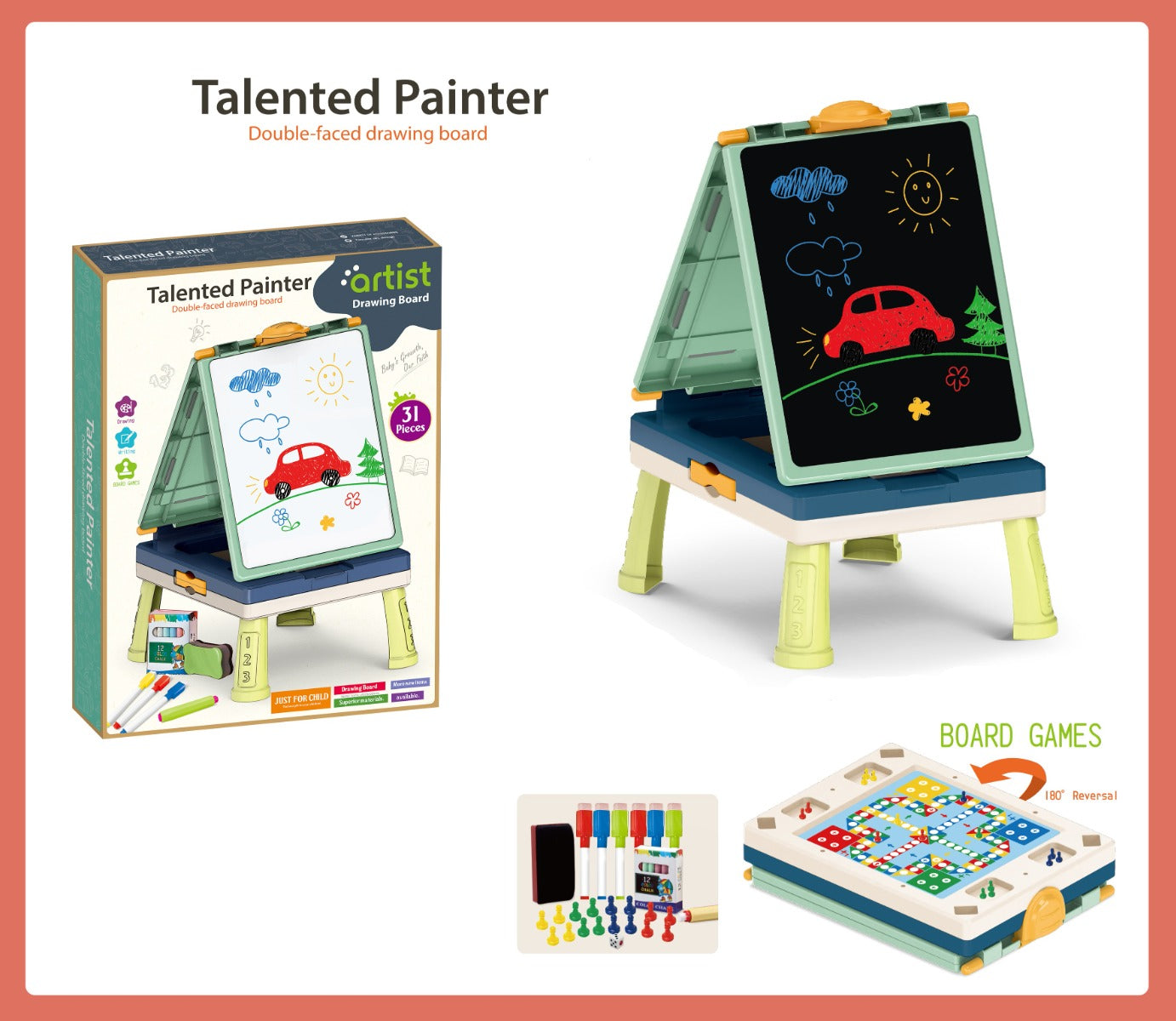 Buy Talented Painter Double Sided Drawing Board | Yallatoys.com