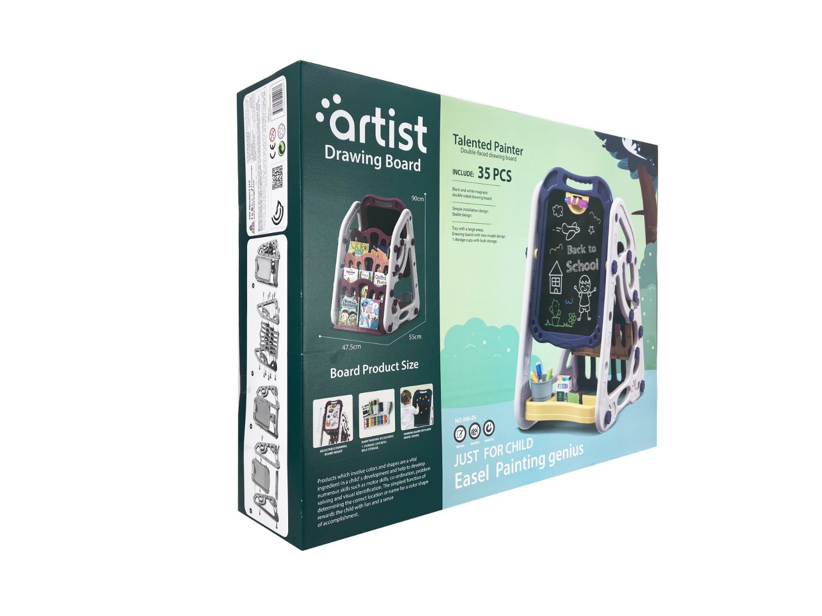 Buy Talented Painter Double Sided Drawing Board 35pcs | Yallatoys.com