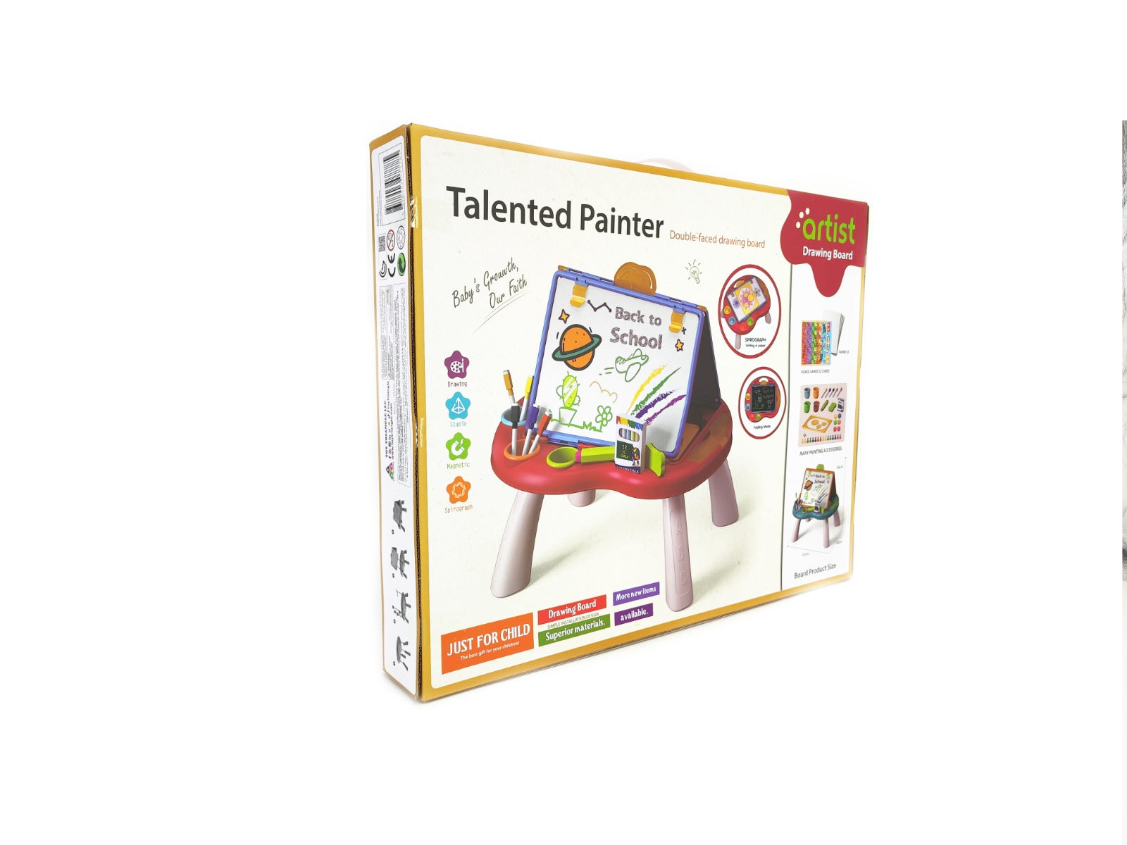 Buy Talented Painter Double Sided Drawing Board 52pcs | Yallatoys.com