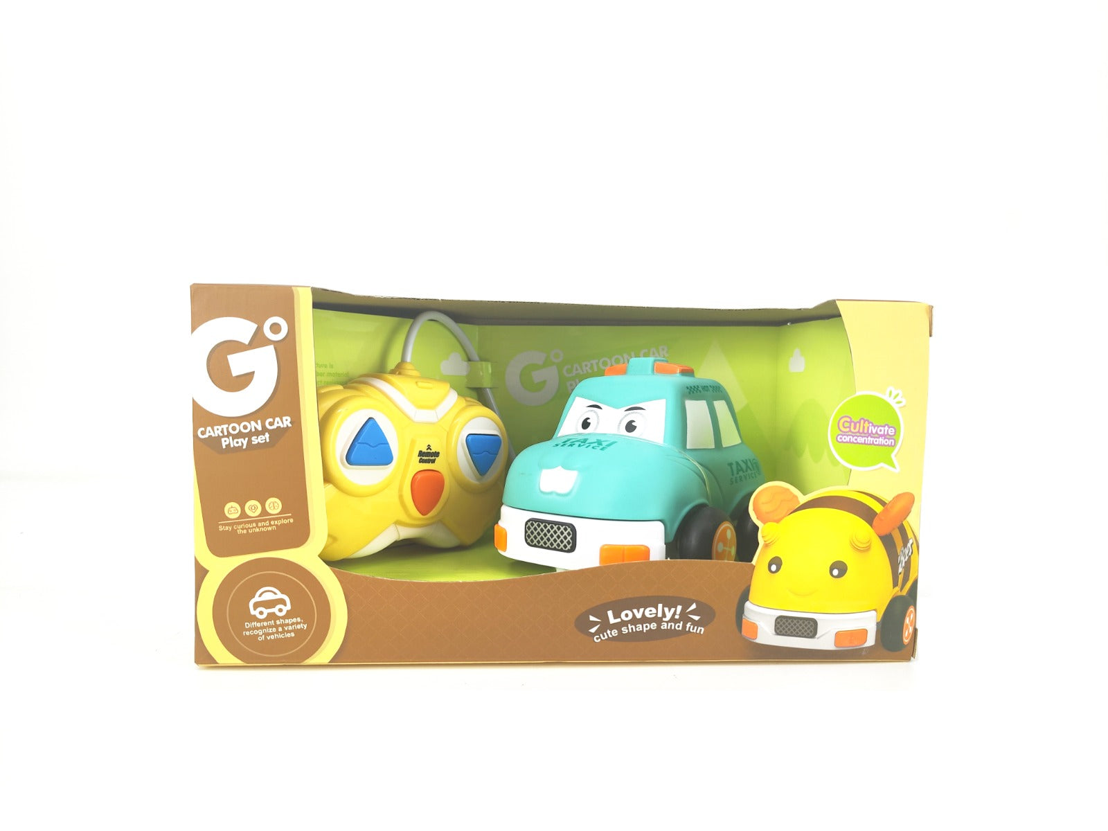 Buy Cartoon Car Remote Control 2 Way Cartoon Taxi Car | Yallatoys.com