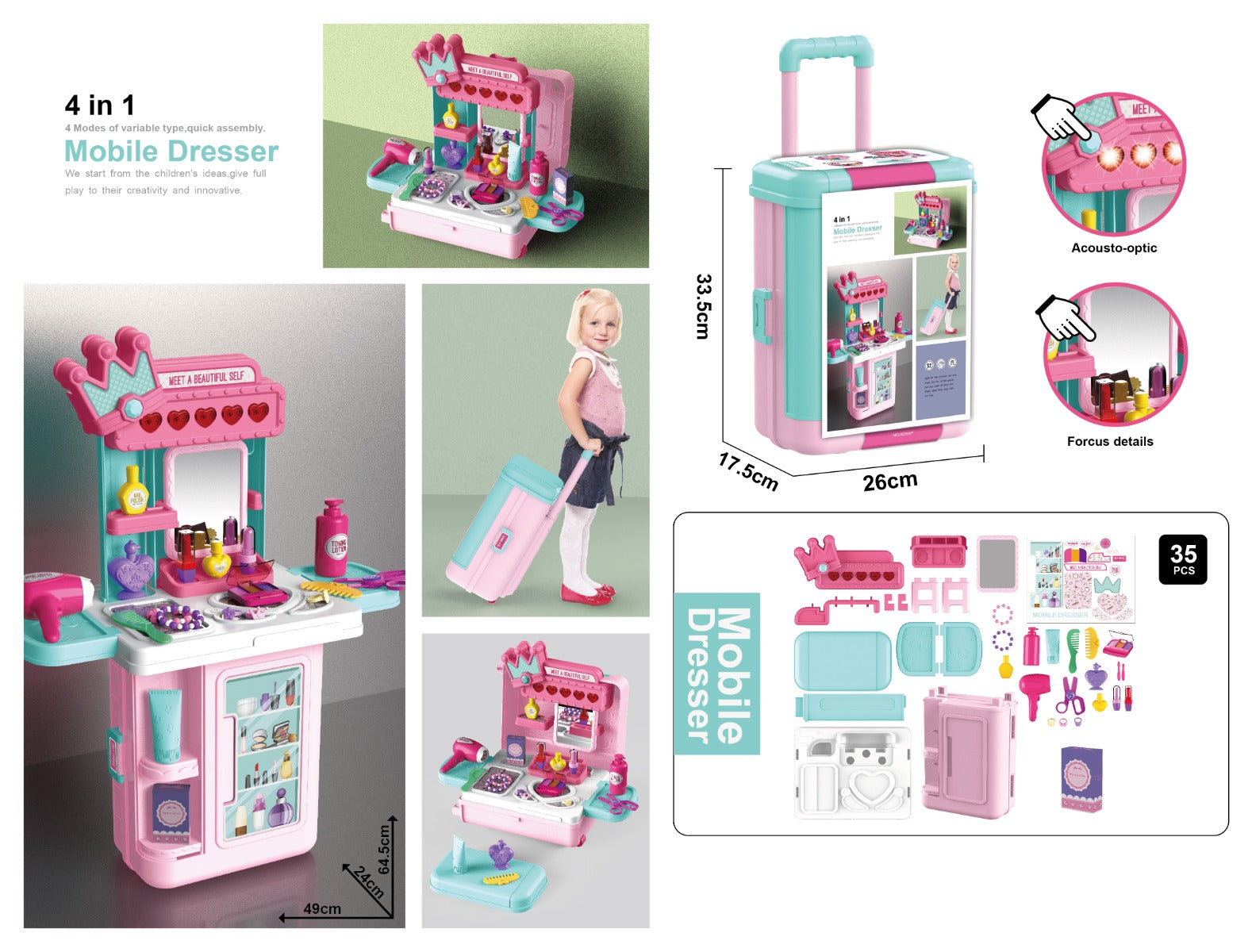 Buy 4 in 1 Mobile Dresser Set | Yallatoys.com