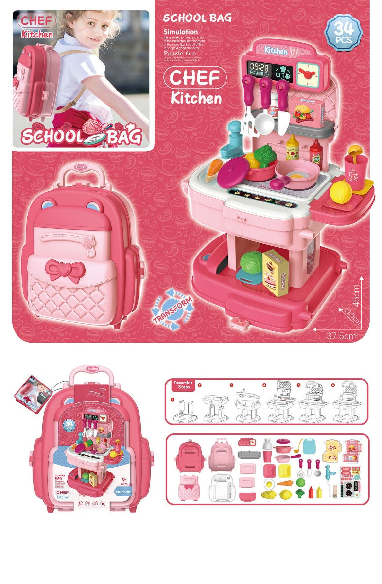 Buy 2 in 1 Kitchen Set Backpack Style | Yallatoys.com
