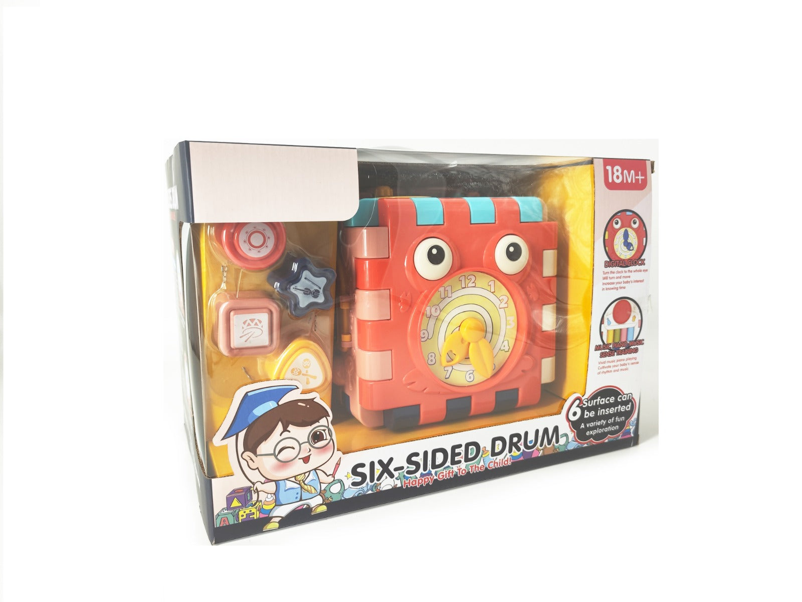 Buy Play & Learn Infant 6 Side Drum Toy With Light & Music | Yallatoys.com