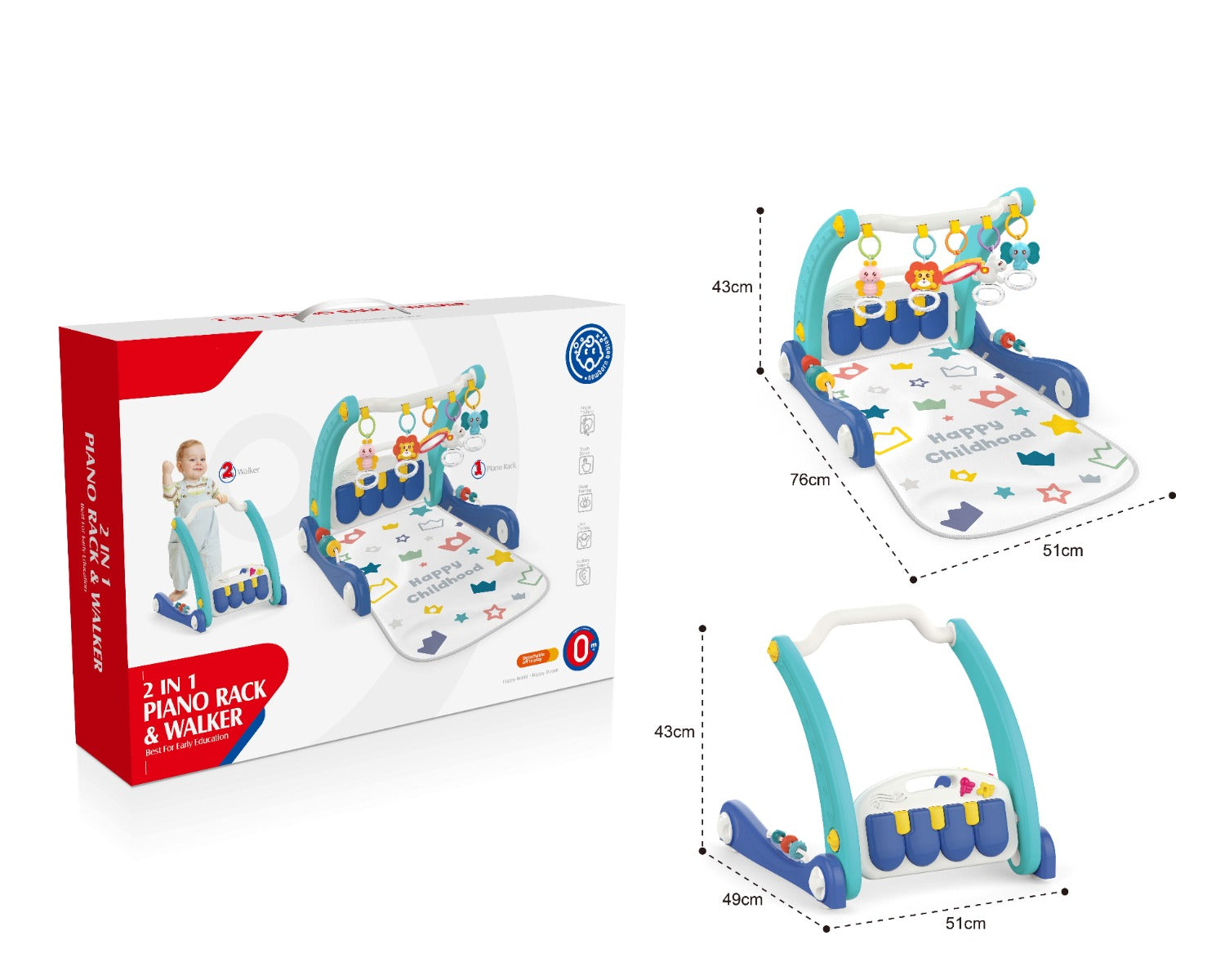 Buy Play & Learn Infant 2 in 1 Walker and Playmat | Yallatoys.com